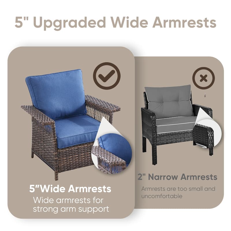 Outdoor Wicker Furniture Couch Set