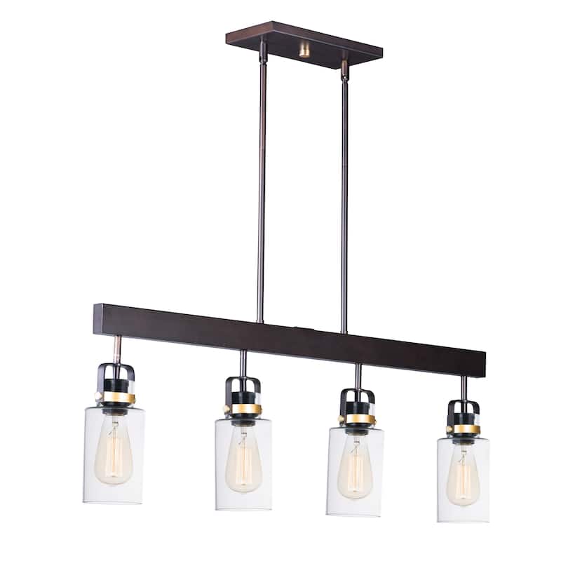 Magnolia 4-Light Linear Pendant - bronze / gold - bronze / gold