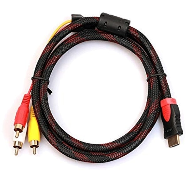 5ft HDMI Male To 3 RCA Video Audio Component Adapter Cable HDTV 1080