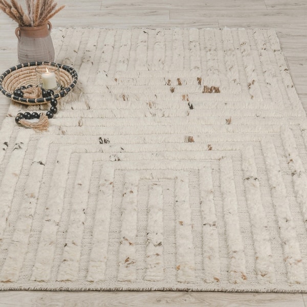 slide 2 of 14, Villa by Classic Home Tahoe Handwoven Wool Blend Rug 5x8