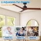 preview thumbnail 37 of 157, YUHAO SylvanAir Modern 52 in. Flush Mount Outdoor/Indoor Ceiling Fan with 3 Solid Wood Blades and DC Reversible Motor