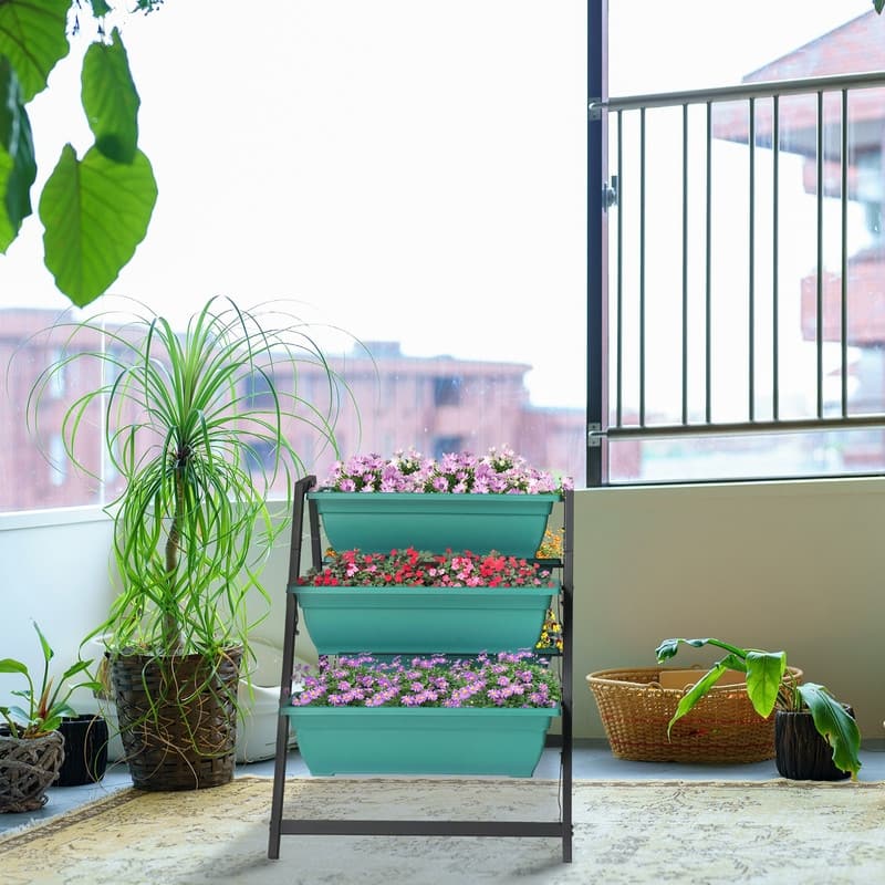 Vertical Raised Garden Bed for Herbs, Flowers, or Vegetables in Patio Balcony Indoor Outdoor