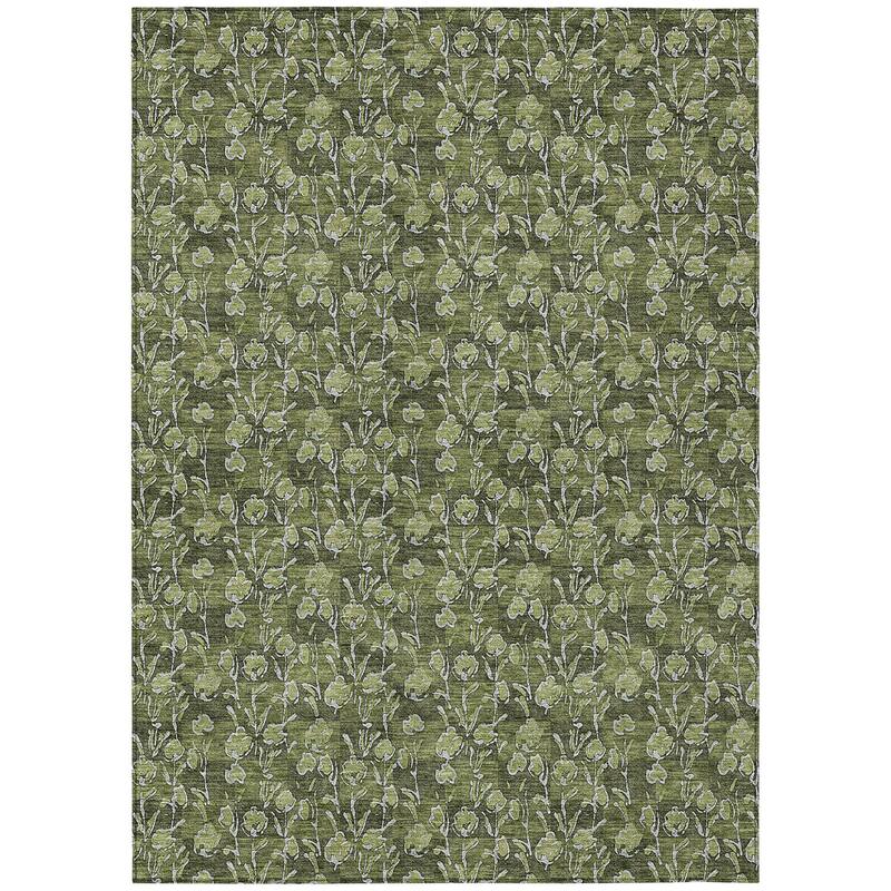 HomeRoots Floral Transitional Rectangle Outdoor Rug
