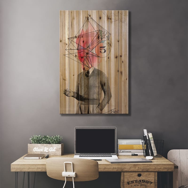 Architect Print On Wood by Loui Jover - Multi-Color