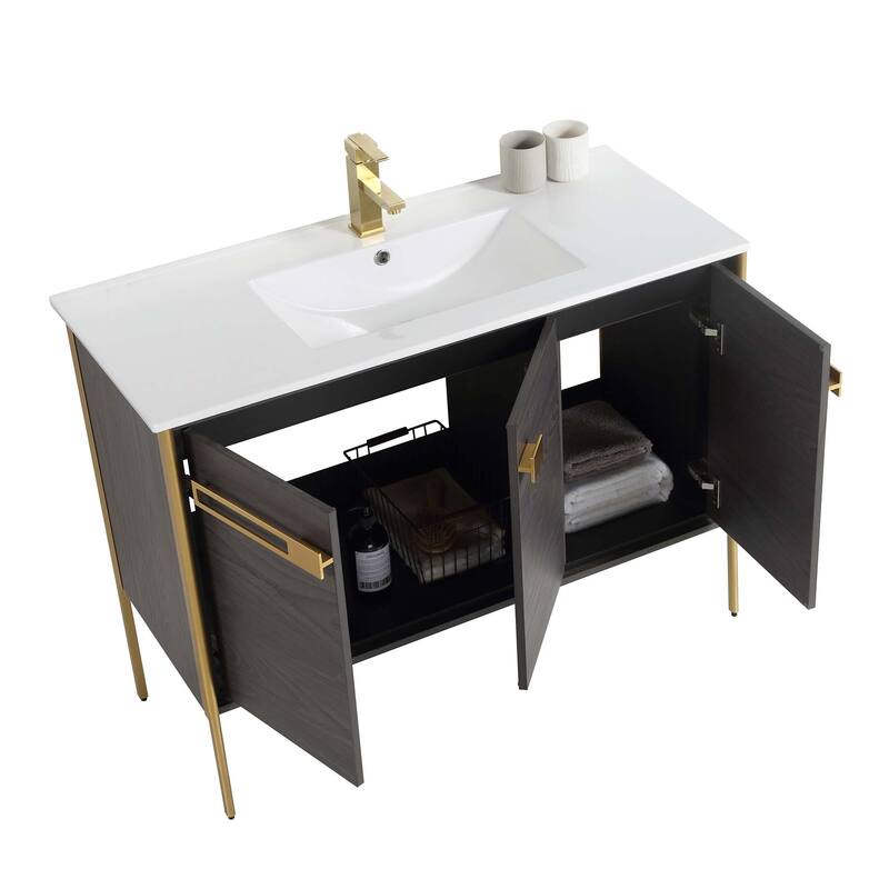 Fine Fixtures Oakville Bathroom Vanity with White Ceramic Sink