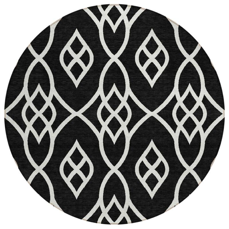 HomeRoots Trellis Transitional Rectangle Outdoor Rug