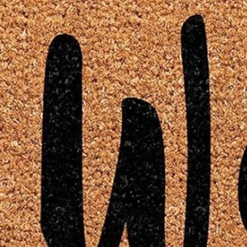 HomeRoots 17" X 29" Natural Black And White Ghost Halloween Welcome Outdoor Coir Door Mat - 17.00' X '29.00