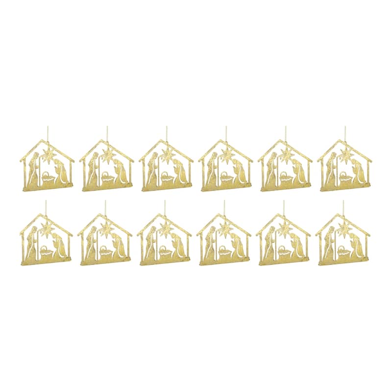 Cut Out Holy Family Christmas Ornaments - 5.25" - 12ct