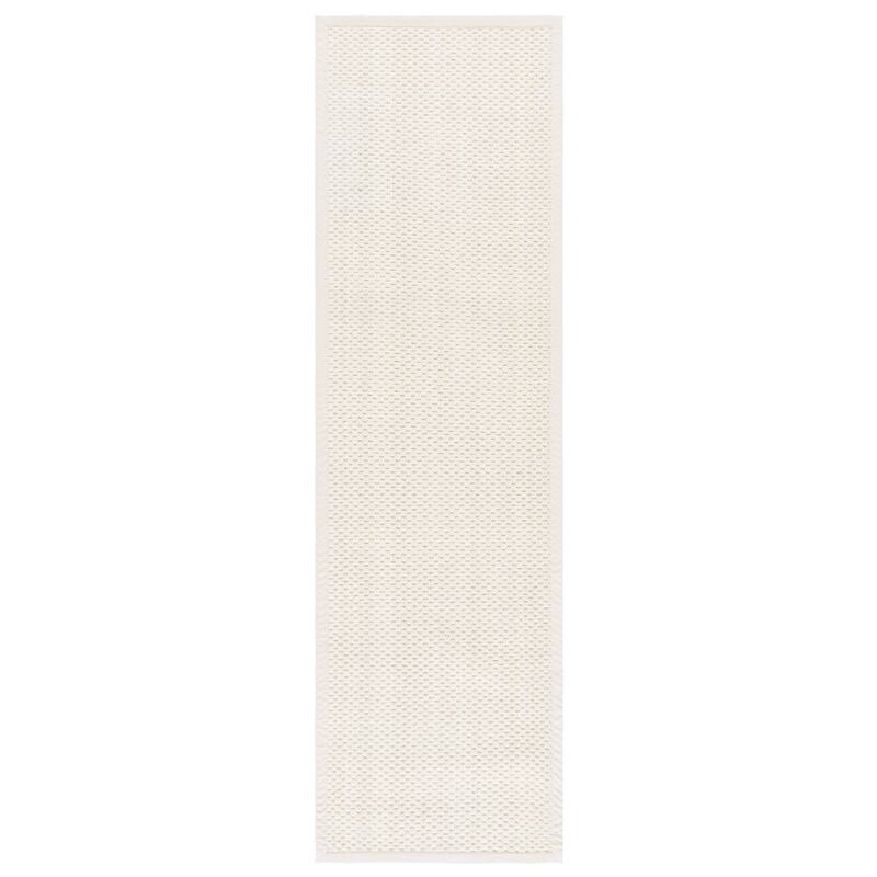 SAFAVIEH Palm Beach Pluma Contemporary Wool Rug - 2'3" x 8' Runner - Ivory