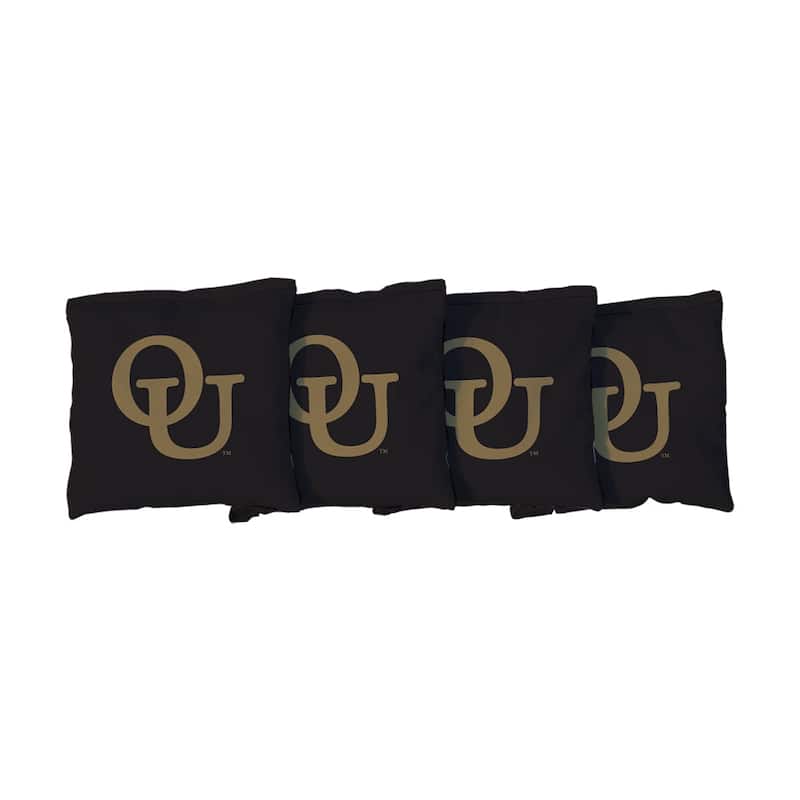 Oakland University Golden Grizzlies Black Cornhole Bags - All-Weather Resin Filled