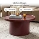 preview thumbnail 12 of 14, HULALA HOME Modern Round Coffee Table with Enamel Finish