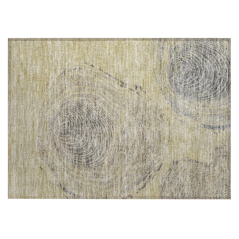 Machine Washable Indoor/ Outdoor Chantille Modern Tree Rug