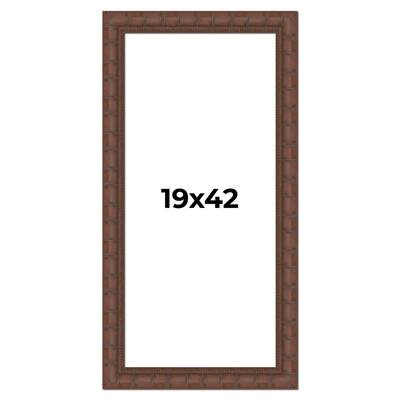 19x42 Frame Pewter Solid Wood Picture Frame Width 1.625 Inches | Interior Frame Depth 0.6875 Inches