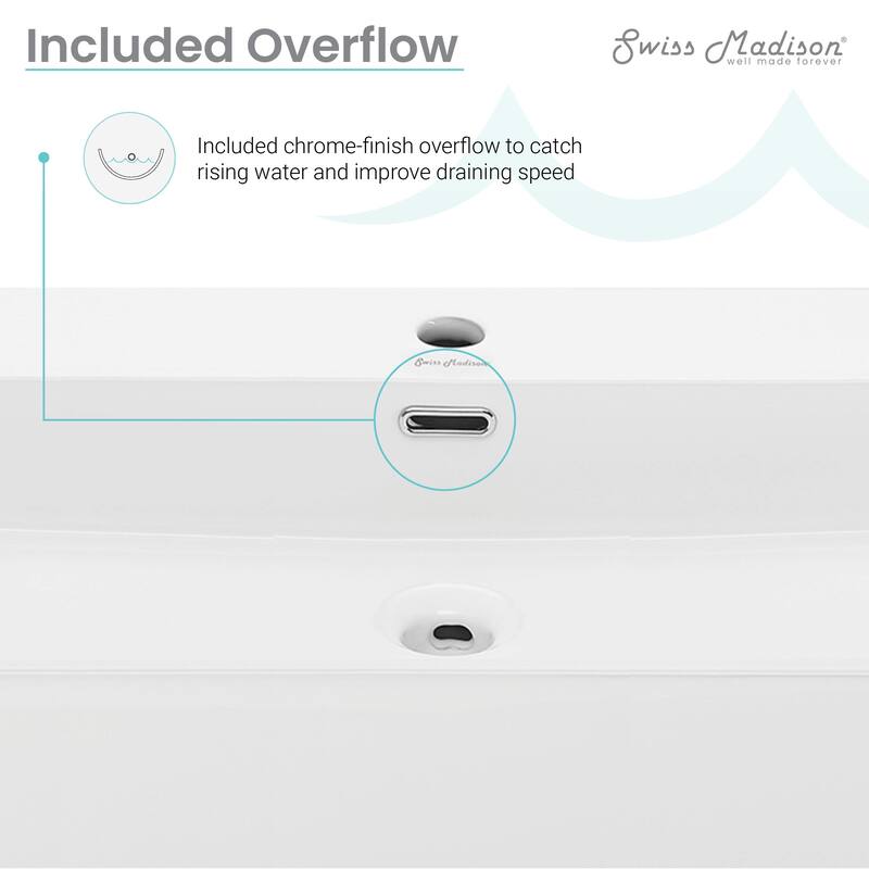 Claire 30” Rectangle Wall-Mount Bathroom Sink