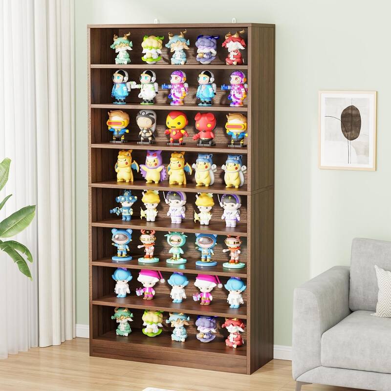 Large Bookcase, Open Display Shelf, Storage Cabinet Organizer Bookshelf for Living Room, Home Office, Library, Bedroom - Brown