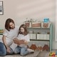 preview thumbnail 6 of 6, Qaba Toy Organizer with 6 Storage Bins, Kids Storage Unit for Bedroom, Kids Room, 25" x 12" x 26", Green