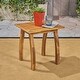 preview thumbnail 8 of 10, Lucca Outdoor Acacia Wood Side Table by Christopher Knight Home