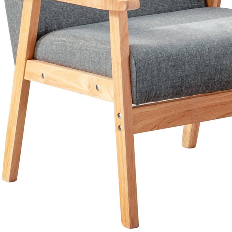 Gala Modern Coffee Table and Chair Set, Bottom Shelf, Padded Seat, Gray