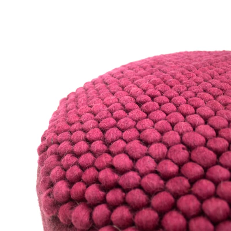Jiti Indoor Braided Design Casual Lounging Pouf Ottoman Seating for Indoor Space.