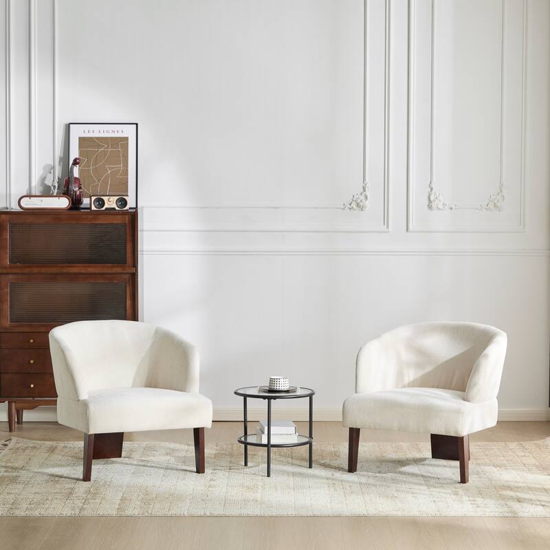 Christopher Knight Home - Arlo Modern Accent Chair with Round Back & Wooden Legs
