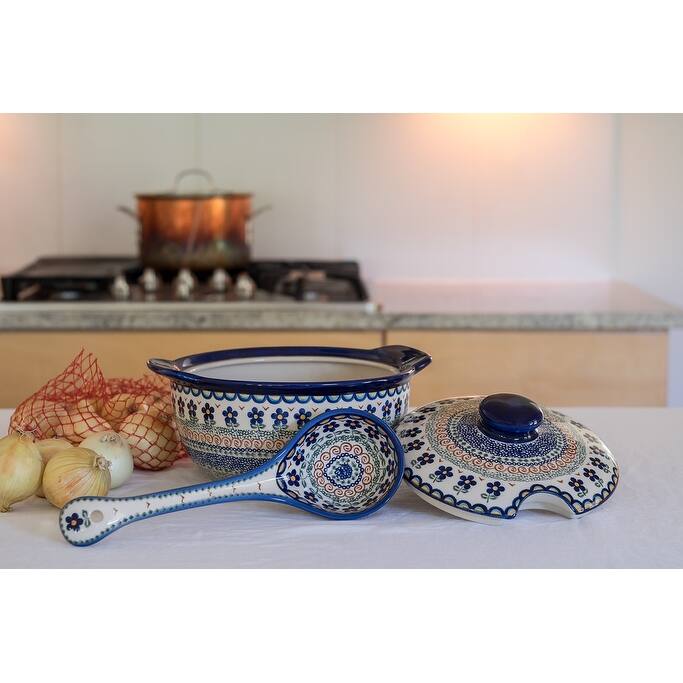 Blue Rose Polish Pottery 261 Vena Soup Tureen