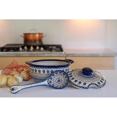Blue Rose Polish Pottery 261 Vena Soup Tureen