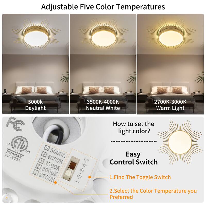 Starsky LED 23.60in. Round Unique/Statement Flush Mount