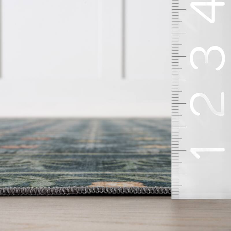 Nuloom Valley Floral Washable Area Rug