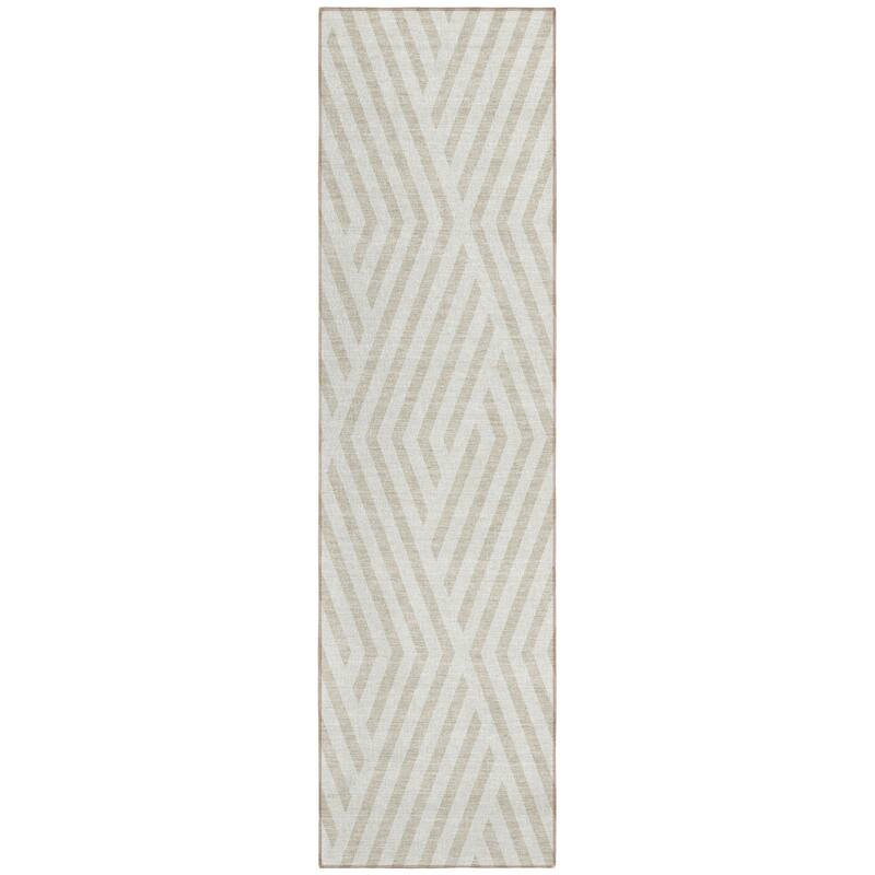 Gaso Stylish Geometric Weather Resistant Timeless Fusion Outdoor Rug