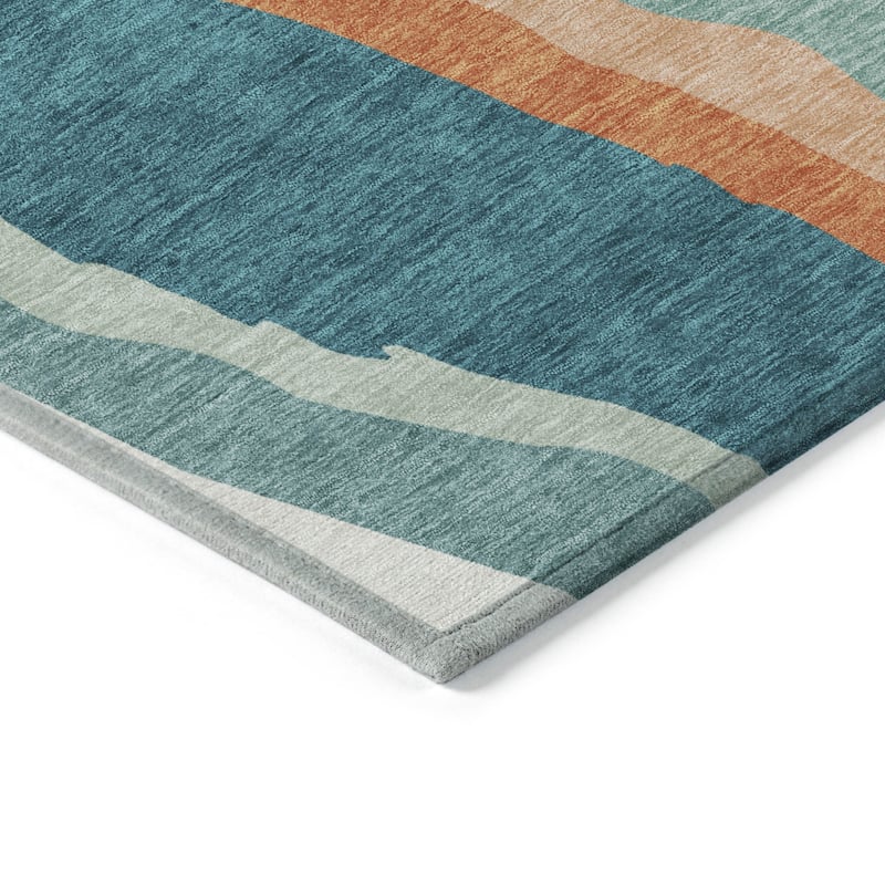 HomeRoots Abstract Transitional Rectangle Outdoor Rug
