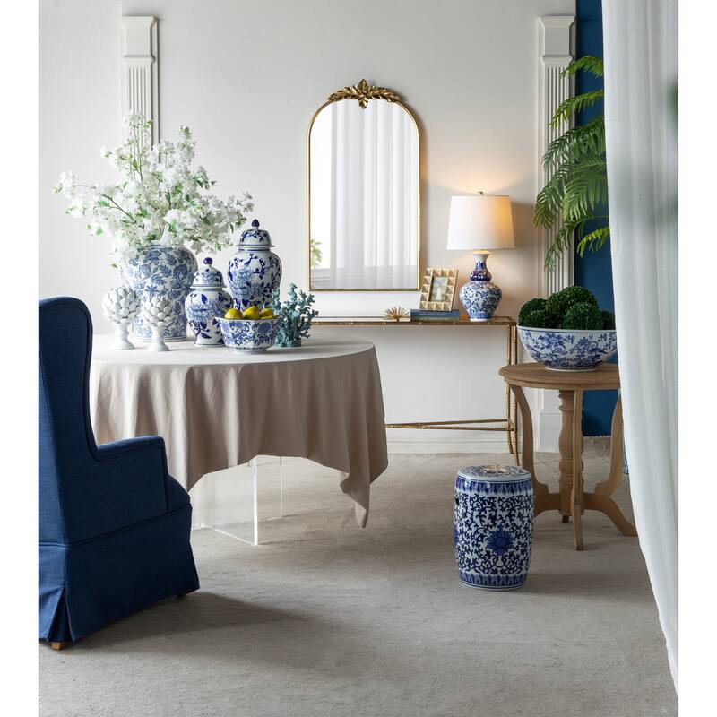 A&B Home Round Ceramic Vase Lamp