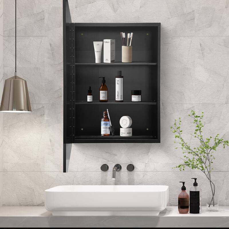 16X24 Inch Medicine Cabinet Mirror Cabinet Wall Mount Or Recessed Bathroom Or Livingroom
