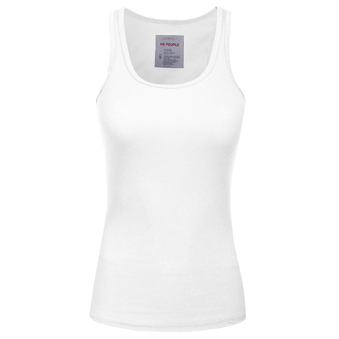ribbed white tank top