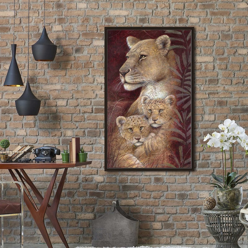 "Serengeti Twins" by Ruane Manning Print on Floating Canvas