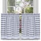preview thumbnail 3 of 26, Buffalo Check Gingham Kitchen Curtain Tier Pairs, 58x36 Inches - 58x36 Inches Grey