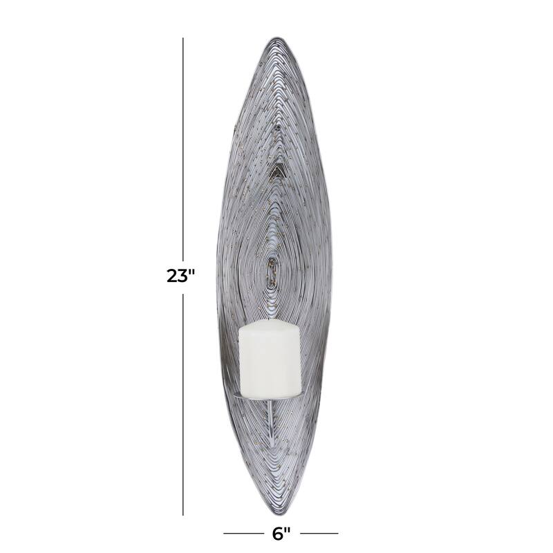 CosmoLiving by Cosmopolitan Chic Stainless Steel Candle Wall Sconce - Brass or Silver