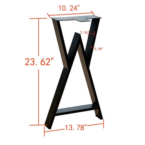 dimension image slide 2 of 3, Home Soft Things Heavy Duty Table Leg Rect W Type