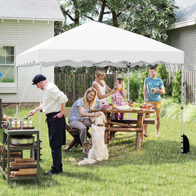 Gymax 10 X 10 FT Pop up Canopy Tent Portable Foldable Patio Shelter w/