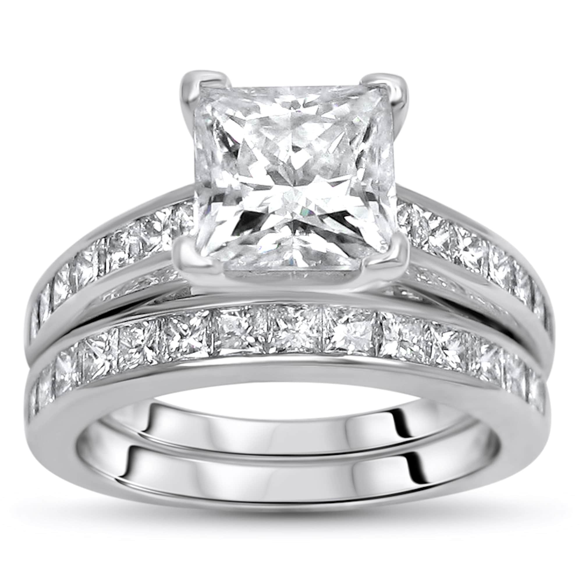 14k Solid Yellow Gold 1.5 CT Princess Cut Diamond Engagement Wedding Ring 