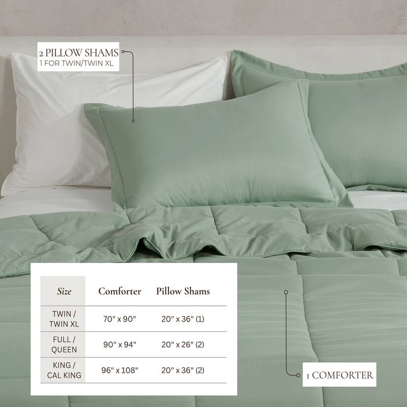 Linery & Co. All Season Down Alternative Reversible Comforter Set