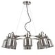 preview thumbnail 6 of 10, Liam 26.5" 8-Light Metal LED Pendant Chandelier, Nickel by JONATHAN Y