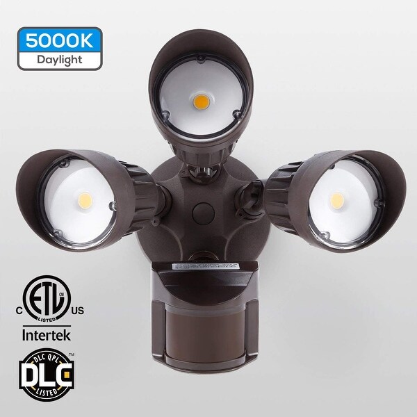 30w 3 Head Motion Activated Led Outdoor Security Light