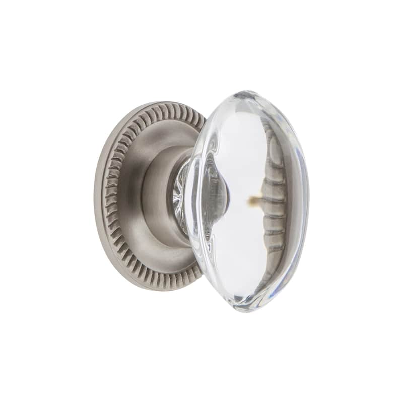 Grandeur PROV-CRYS-KNOB-NEWP Provence 1-3/4" Solid Crystal Vintage - Satin Nickel