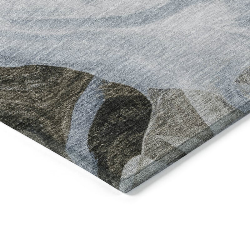 HomeRoots Abstract Transitional Rectangle Outdoor Rug