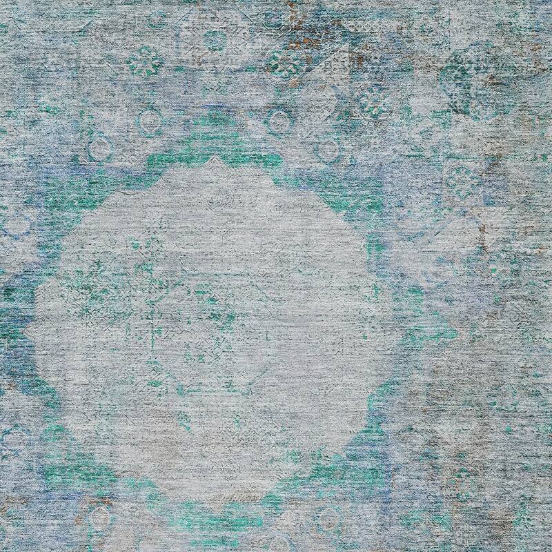 HomeRoots Oriental Traditional Rectangle Outdoor Rug