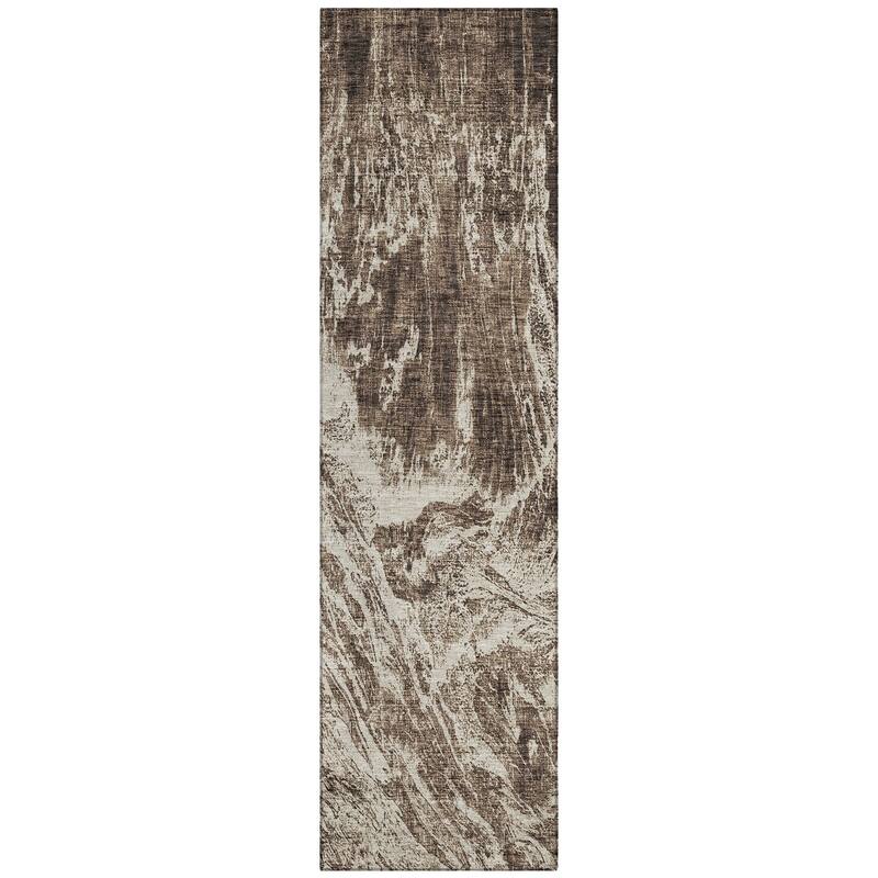 Machine Washable Indoor/ Outdoor Modern Abstract Chantille Rug
