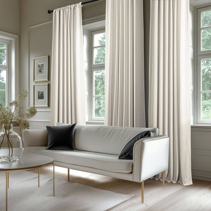 Exclusive Fabrics Ravello Burnout Velvet Curtains (1 Panel) Room Darkening Curtains For Bedroom & Living Room Curtains