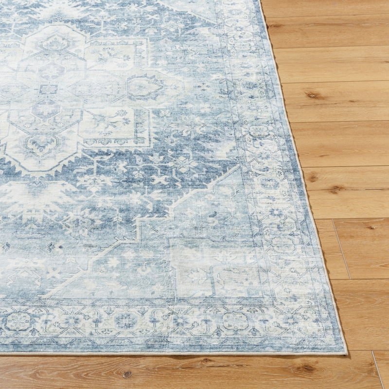 Livabliss Traditional Lavable Medallion Washable Area Rug