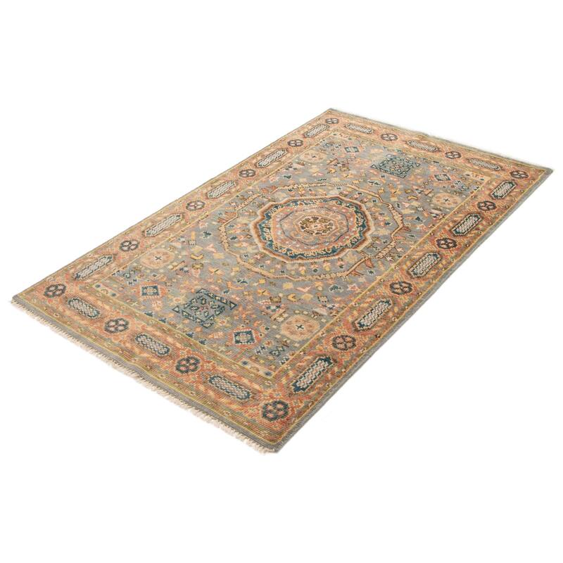 ECARPETGALLERY Hand-knotted Jules Serapi Light Grey Wool Rug - 5'0 x 8'1