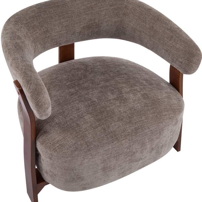 Christopher Knight Home - Accent Arm Chair Modern Upholstered Chair with Bent Wood Legs